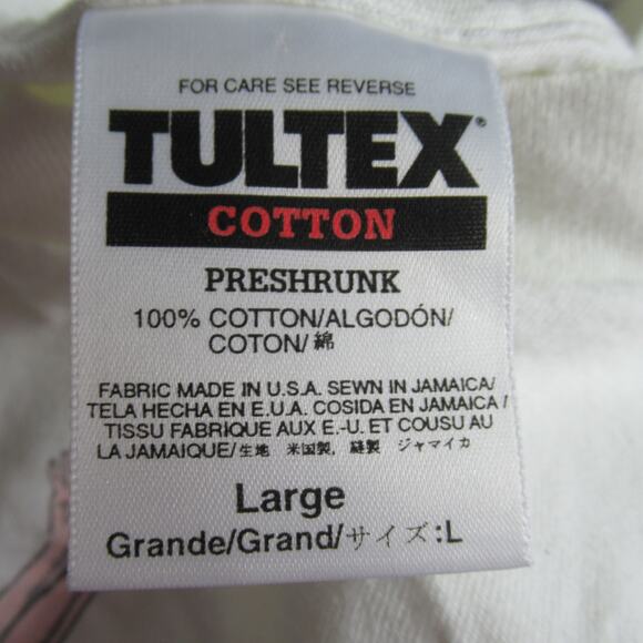 Vtg Tultex T Shirt Womens Large White Ballerina Rose Rhinestone Tee Grunge 90s - Picture 2 of 9